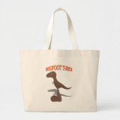 Tekening met voet T-Rex Grote Tote Bag (Voorkant)