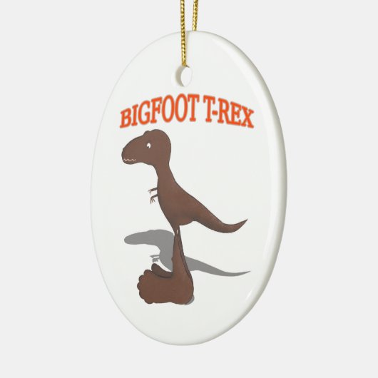 Tekening met voet T-Rex Keramisch Ornament (Links)