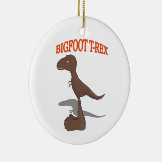 Tekening met voet T-Rex Keramisch Ornament (Rechts)