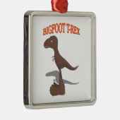Tekening met voet T-Rex Metalen Ornament (Rechts)
