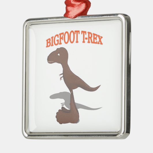 Tekening met voet T-Rex Metalen Ornament (Links)