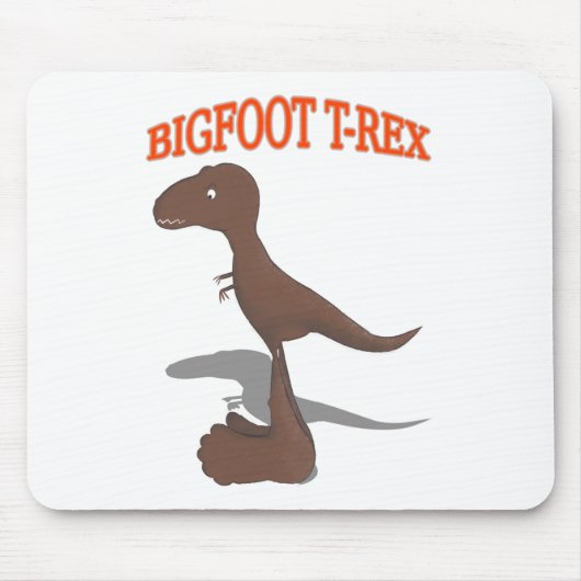 Tekening met voet T-Rex Muismat (Voorkant)