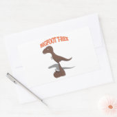 Tekening met voet T-Rex Rechthoekige Sticker (Envelop)