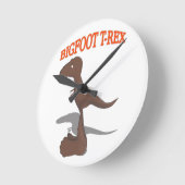 Tekening met voet T-Rex Ronde Klok (Hoek)