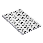 Tekening met zwart en wit hart - Eenvoudige divers Notitieboek (Rechterzijde)