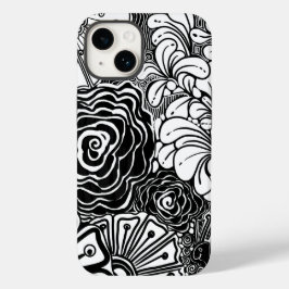 Tekening met zwarte en witte flens Case-Mate iPhone 14 hoesje