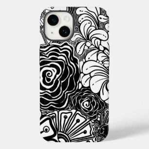 Tekening met zwarte en witte flens Case-Mate iPhone 14 hoesje