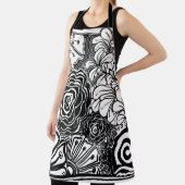 Tekening met zwarte en witte flens schort (Insitu)