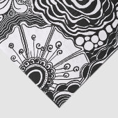 Tekening met zwarte en witte flens tissuepapier (Detail)