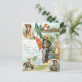  tekening: Mexico Collage Briefkaart (Staand voorkant)