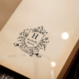  tekening monogram Ex libris Name Book Rubberstempel