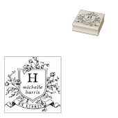  tekening monogram Ex libris Name Book Rubberstempel (Gestempeld)