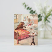  tekening: Oma en de Wolf Briefkaart (Staand voorkant)