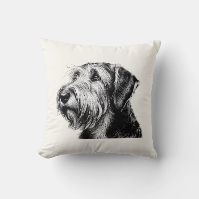 Tekening Otterhound Kussen (Voorkant)