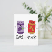Tekening PB en J Best Friends Pb en J BFF Briefkaart (Staand voorkant)