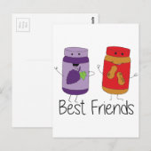 Tekening PB en J Best Friends Pb en J BFF Briefkaart (Voorkant / Achterkant)