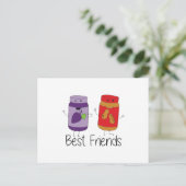 Tekening PB en J Best Friends Pb en J BFF Briefkaart (Staand voorkant)