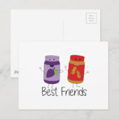 Tekening PB en J Best Friends Pb en J BFF Briefkaart (Voorkant / Achterkant)