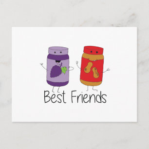 Tekening PB en J Best Friends Pb en J BFF Briefkaart