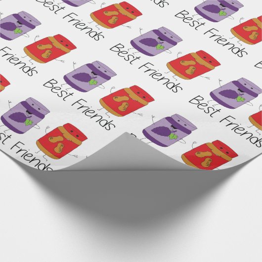 Tekening PB en J Best Friends Pb en J BFF Cadeaupapier (Hoek)
