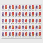 Tekening PB en J Best Friends Pb en J BFF Cadeaupapier (Vlak)