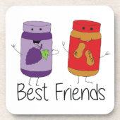 Tekening PB en J Best Friends Pb en J BFF Drankjes Onderzetter (Voorkant)