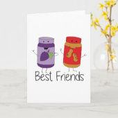 Tekening PB en J Best Friends Pb en J BFF Kaart (Gele Bloem)