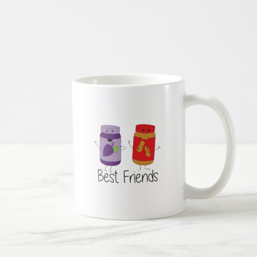 Tekening PB en J Best Friends Pb en J BFF Koffiemok (Rechts)