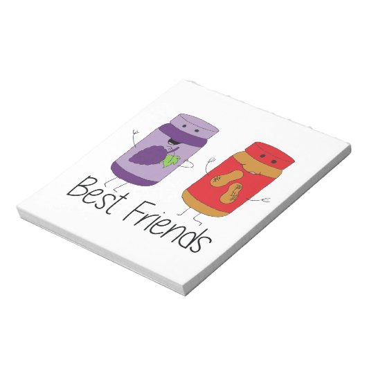 Tekening PB en J Best Friends Pb en J BFF Notitieblok (Linkerzijde)