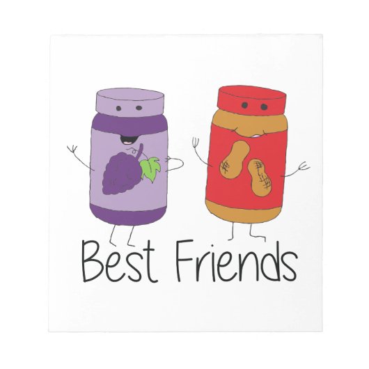 Tekening PB en J Best Friends Pb en J BFF Notitieblok (Voorkant)