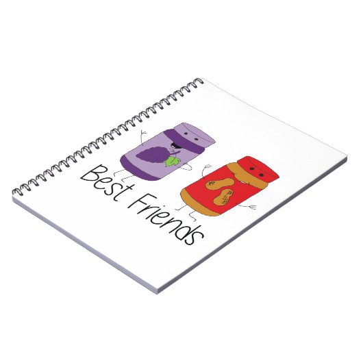 Tekening PB en J Best Friends Pb en J BFF Notitieboek (Linkerzijde)