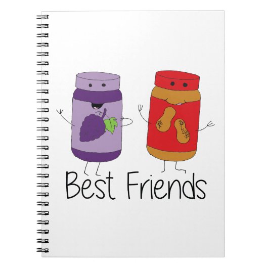 Tekening PB en J Best Friends Pb en J BFF Notitieboek (Voorkant)