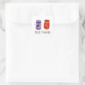 Tekening PB en J Best Friends Pb en J BFF Vierkante Sticker (Tas)