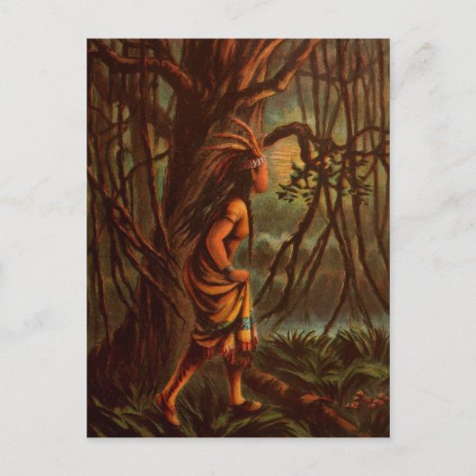  tekening: Pocahontas, de Indiase prinses Briefkaart (Voorkant)