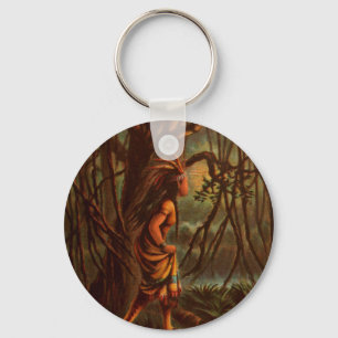 tekening: Pocahontas, de Indiase prinses Sleutelhanger