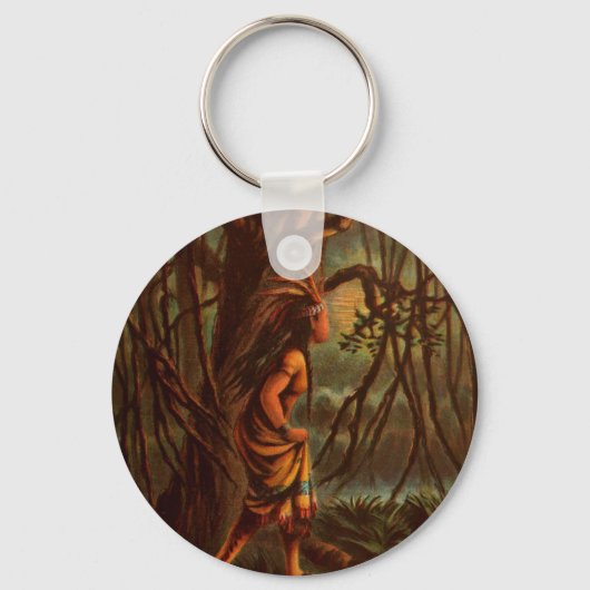  tekening: Pocahontas, de Indiase prinses Sleutelhanger (Voorkant)