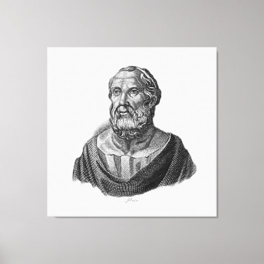 Tekening Portret van de Griekse filosoof Plato Canvas Afdruk (Voorkant)