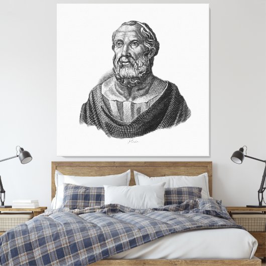Tekening Portret van de Griekse filosoof Plato Canvas Afdruk (Insitu (Slaapkamer))