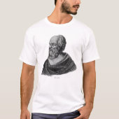 Tekening Portret van de Griekse filosoof Socrates T-shirt (Voorkant)