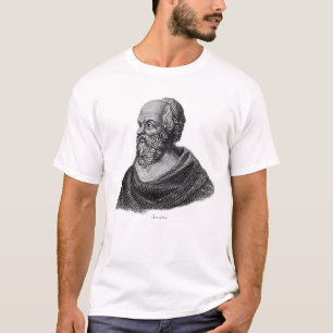 Tekening Portret van de Griekse filosoof Socrates T-shirt