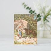  tekening: Red Riding Hood en de Wolf Briefkaart (Staand voorkant)