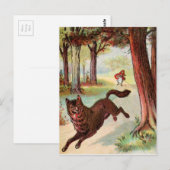 tekening: Red Riding Hood en de Wolf Briefkaart (Voorkant / Achterkant)