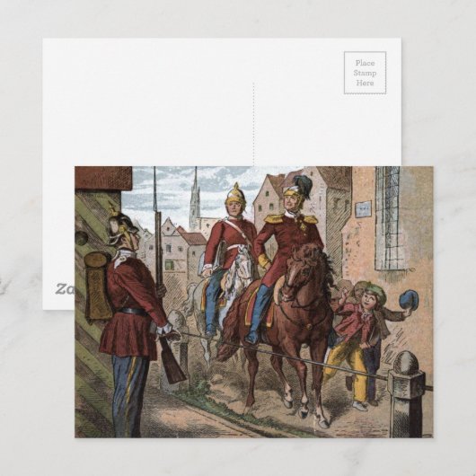  tekening: RedmanSoldaten Briefkaart (Voorkant / Achterkant)