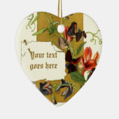 tekening rode paarse Sweet Pea ornament (Rechts)