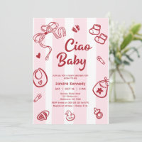 Tekening Rood Roze Baby Items Ciao Baby Baby showe