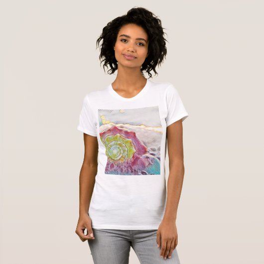  tekening roze gele zeeslag t-shirt (Voorkant volledig)