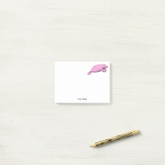 tekening roze post-it® notes (Op bureau)