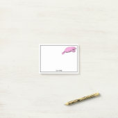 tekening roze post-it® notes (Op bureau)