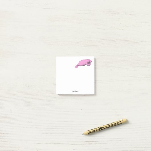 tekening roze post-it® notes (Op bureau)