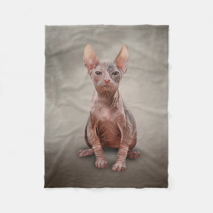 Tekening Sphynx kitten Fleece Deken